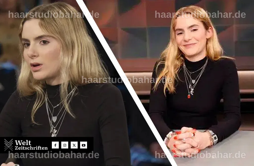 Mia Güthe, junge Sportjournalistin, in einem persönlichen Moment.