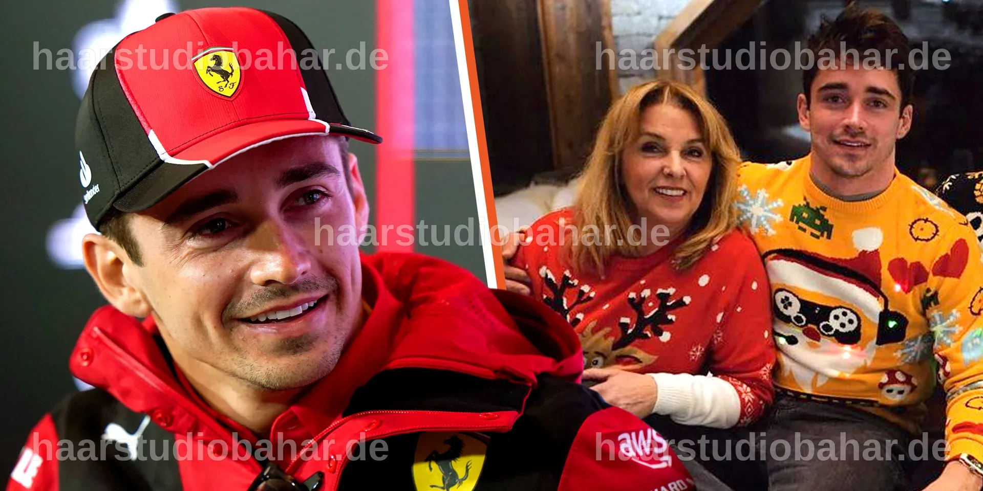 Pascale Leclerc in ihrem Friseursalon in Fontvieille, umgeben von Haarprodukten.